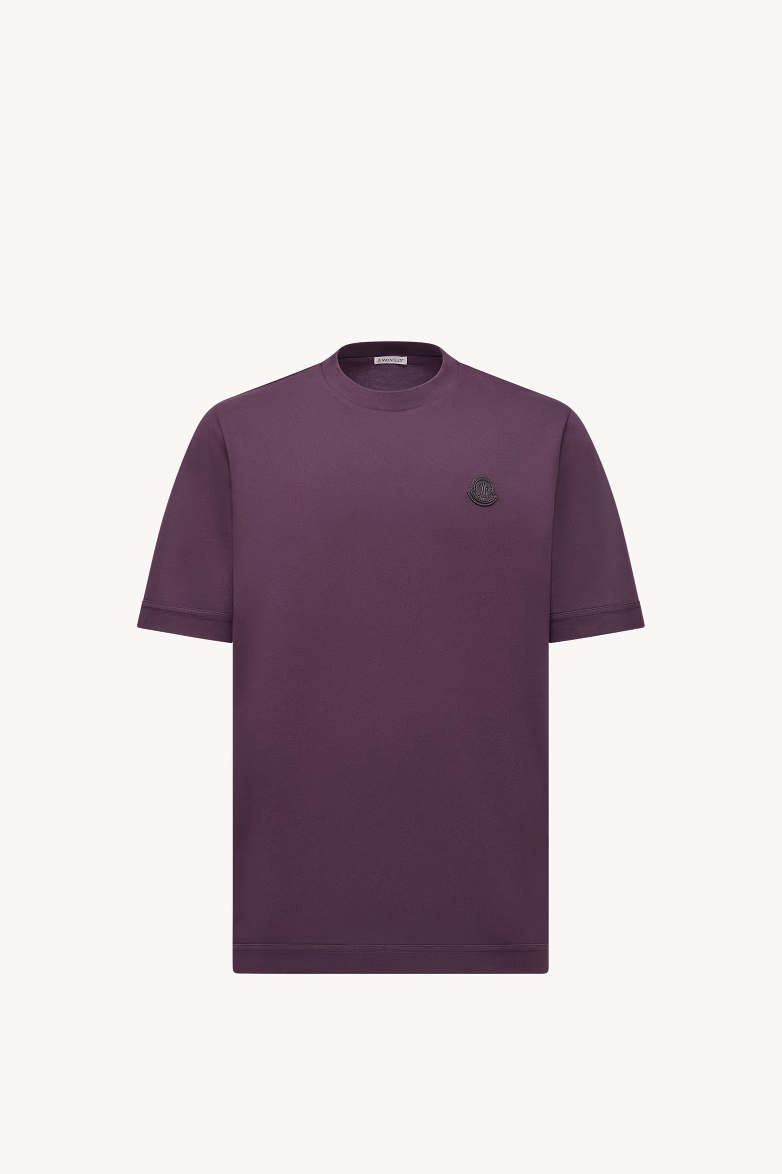 T-shirt en coton à empiècement logo Hommes Violet Moncler 2